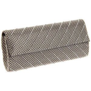 Whiting & Davis Silver  and Crystal Evening Clutch Celestial‎ Bling